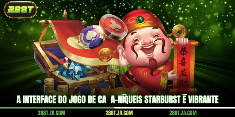 A interface do jogo de caça-níqueis Starburst é vibrante