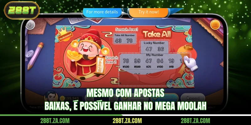 Mesmo com apostas baixas, é possível ganhar no Mega Moolah